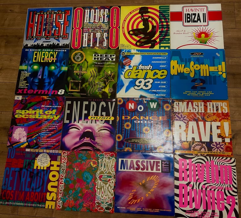 90s various Artists x16 Compilation Albums House Trance Dance Rave