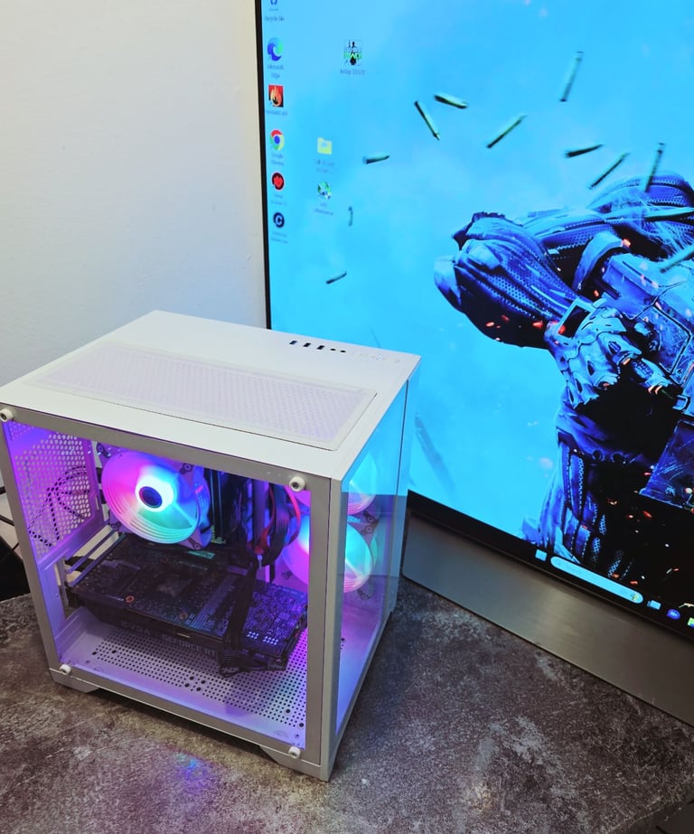 REDUCED CUBE Gaming PC, RTX 2070 SUPER,core i5 gen 10, 2.3GHz,16GB RAM,256GB SSD+1TB HDD