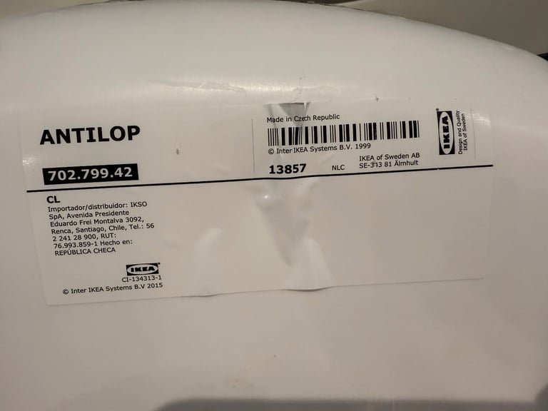 IKEA antilop highchair with straps, removable table & cushion