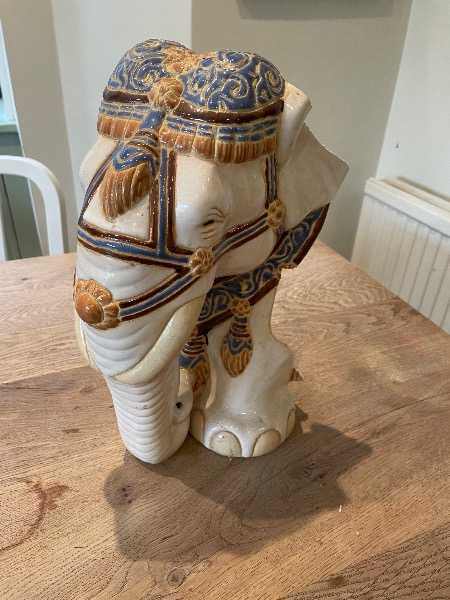 image for Decorative Ceramic Elephant Front Section