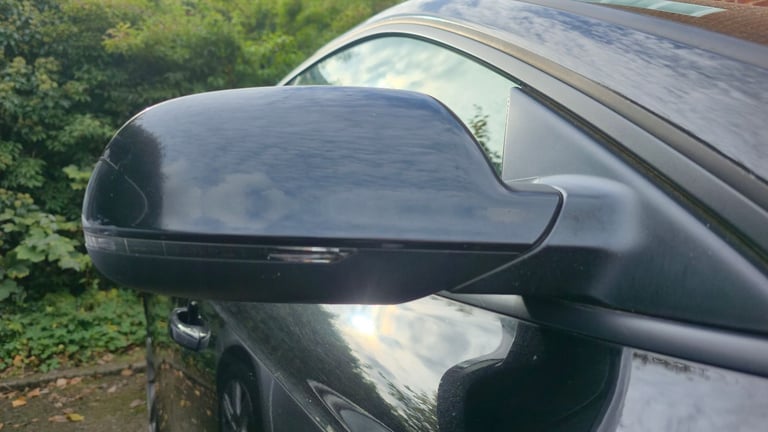 Driver Side Door / Wing Mirror Audi A5 2013 to 2013 Black LZ9Y Heated