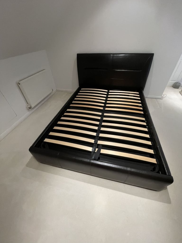 King Size Faux Leather Ottoman Bed Frame