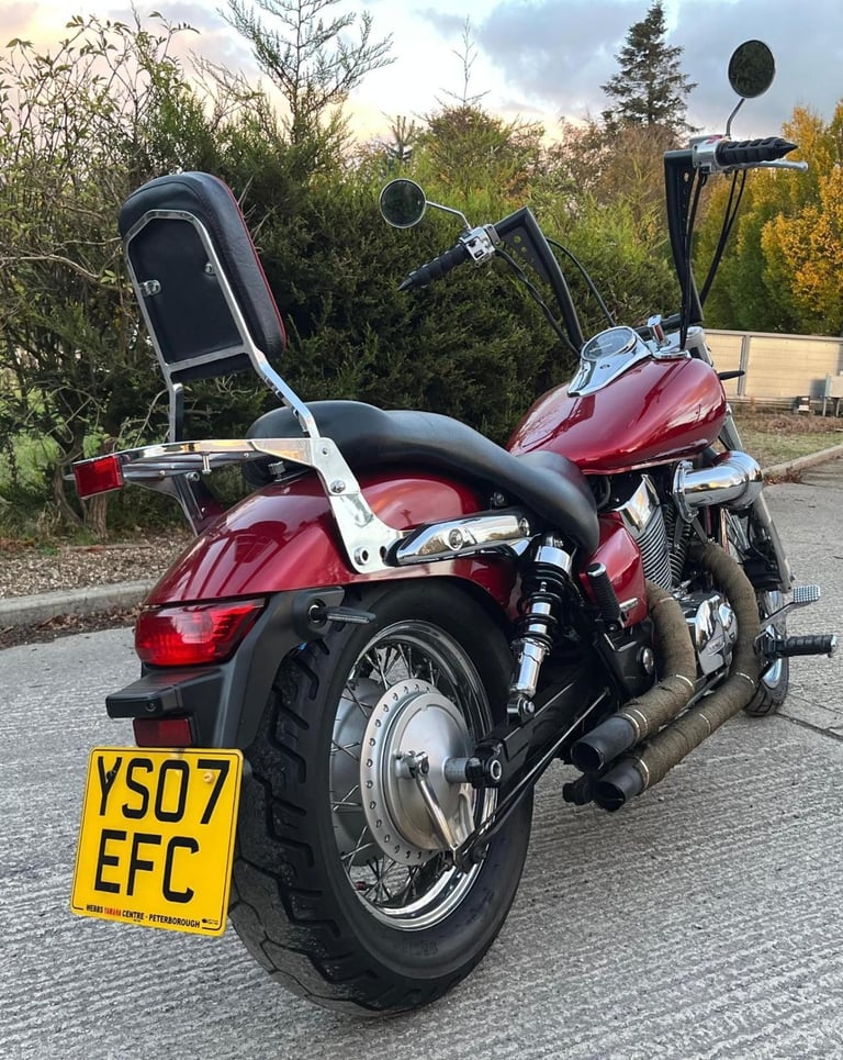 2007 07 HONDA VT 750 C2-7 SHADOW RED MINT 9k MILES CUSTOM CRUISER TALL BARS