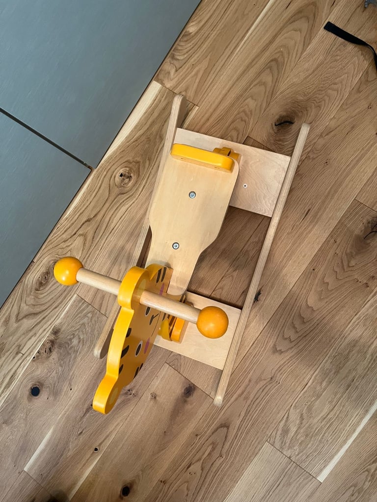 Wooden rocking horse