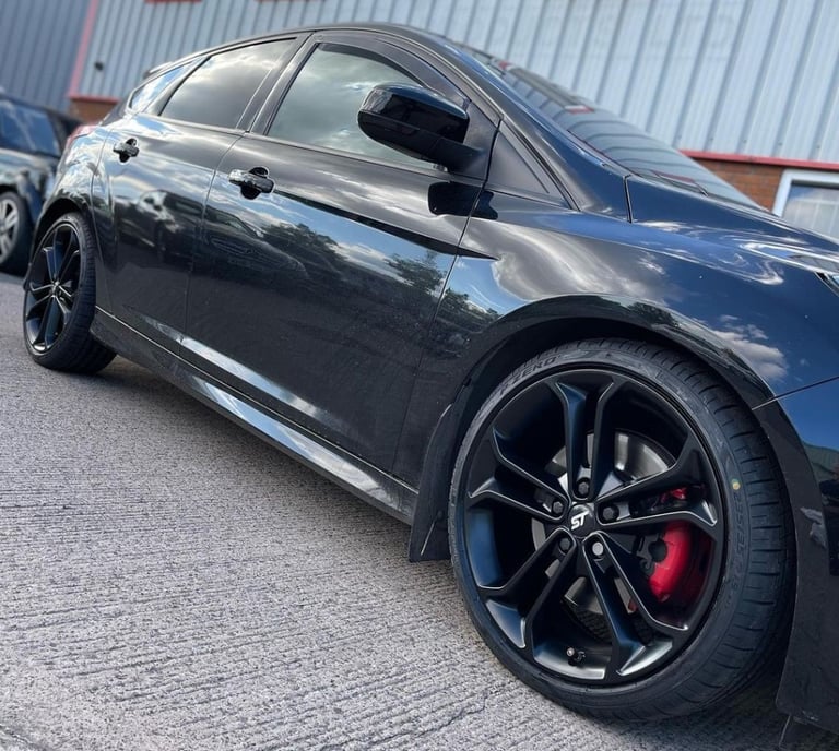 R561BS Swap FORD FOCUS ST 4X 19'' GENUINE 5 TWIN SPOKE SATIN BLACK ALLOY WHEELS
