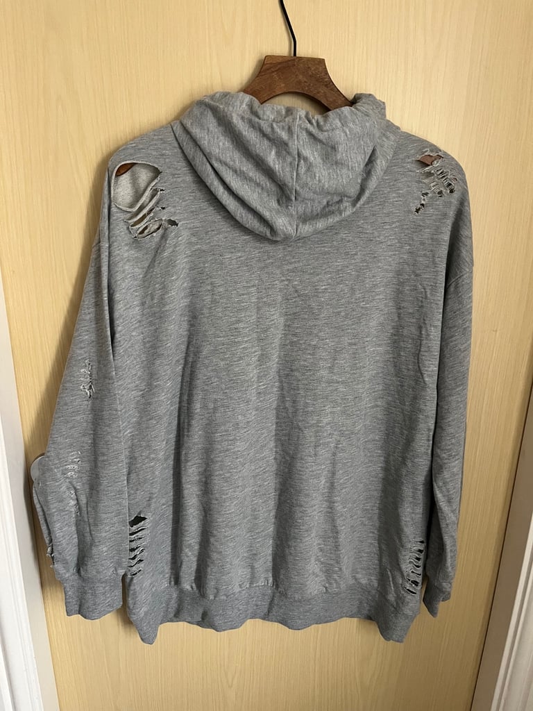  SELECT GREY DISTRESSED HOODIE SIZE 16