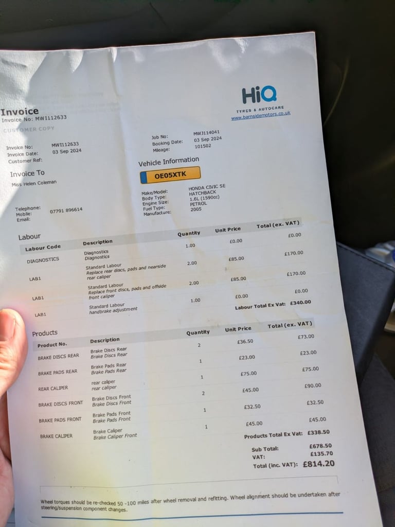 Honda CIVIC Hatchback Manual 1.6 5 doors ULEZ compliant 12 MONTHS MOT