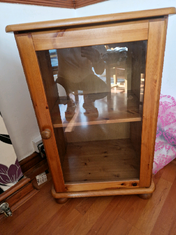image for Glass front Oak unit