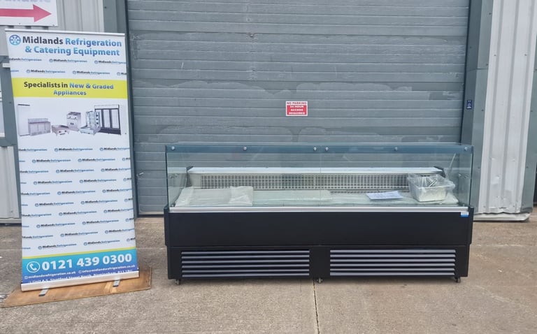 2.6m Meat Display Serve Over Display Cold Counter Commercial Fridge Deli Fridge Salad Chiller
