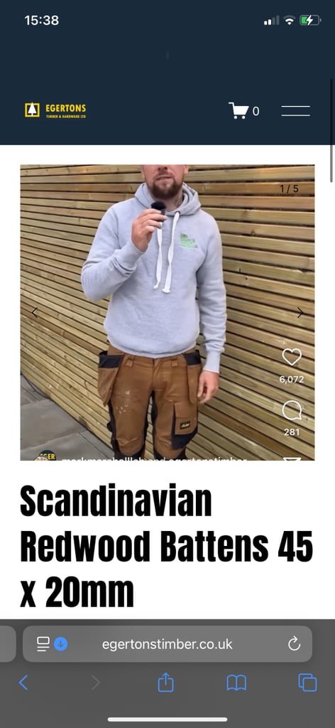 image for Scandinavian redwood fencing