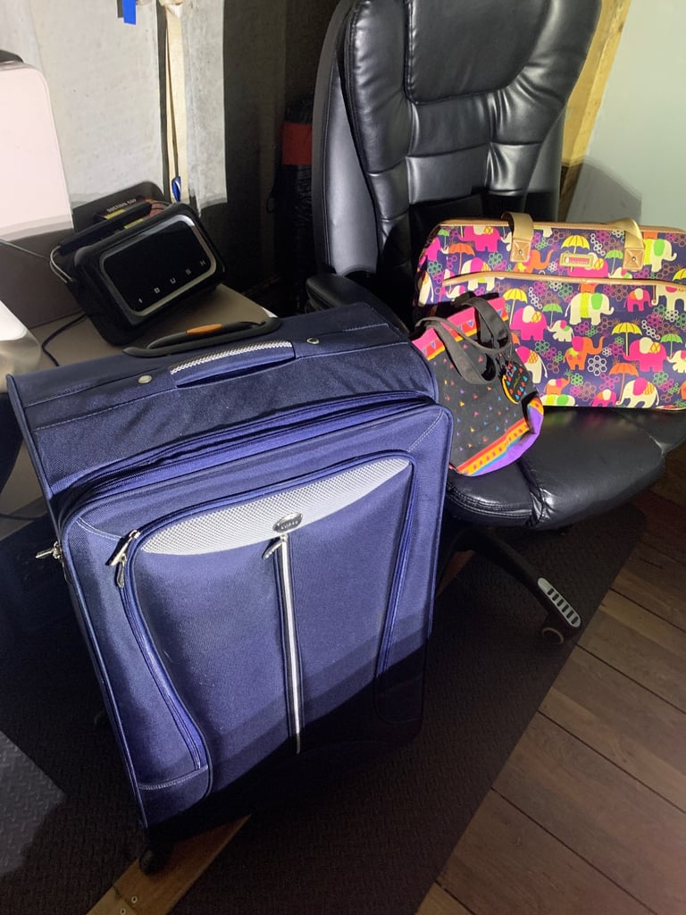 image for Large Lucas suitcase and 2 small bags 1 Lilly bloom and smaller hand bag