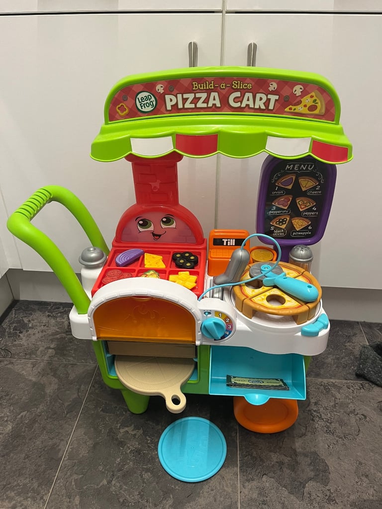 LeapFrog Build a Slice Pizza Cart Pretend Food Toddler Toy Music & songs Learn