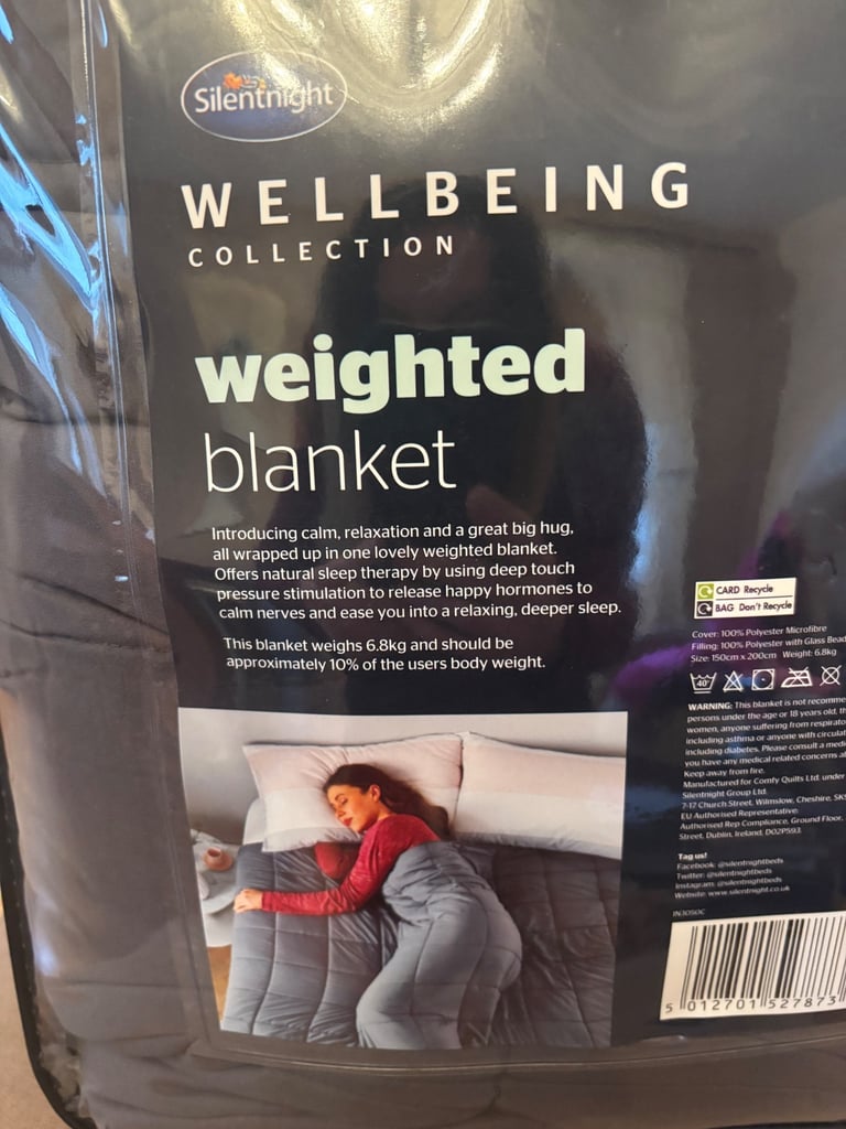 Silentnight Grey Weighted Blanket 6.8kg