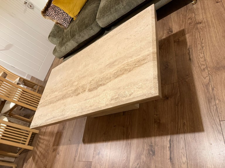 Barker & Stonehouse Travertine Stone Coffee Table