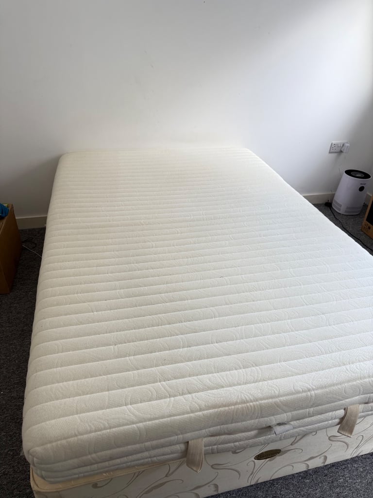 King size divan bed frame with Mattress & large storage 