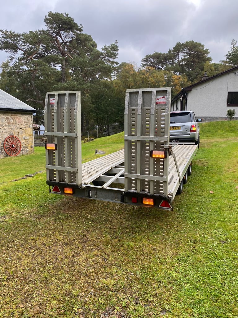 Heavy duty tri-axle 17x7ft 3.5 ton trailer 