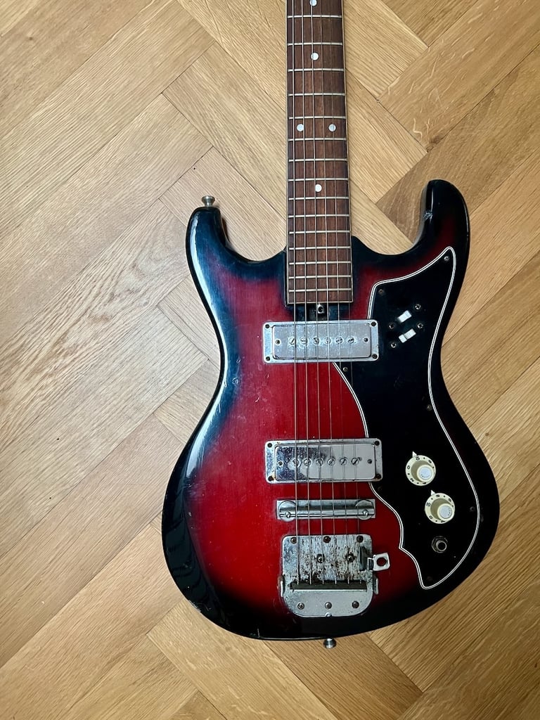 Teisco / Hy-Lo Guitar, 1960's, Japanese Two Pickups, Redburst