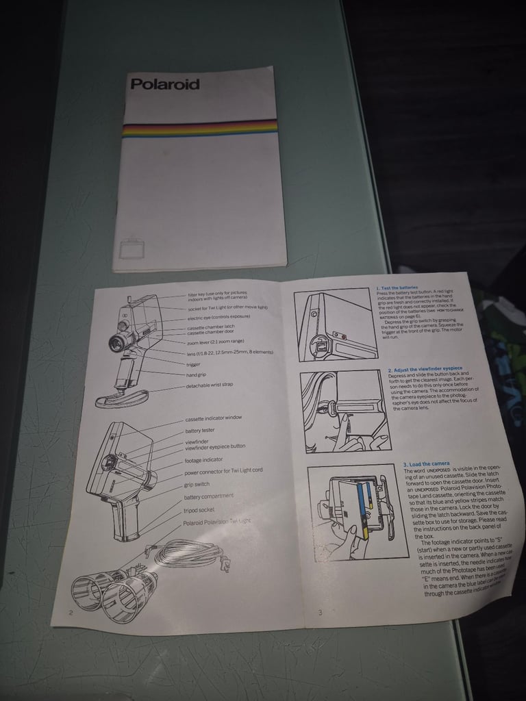 Polaroid land cameras and player screen