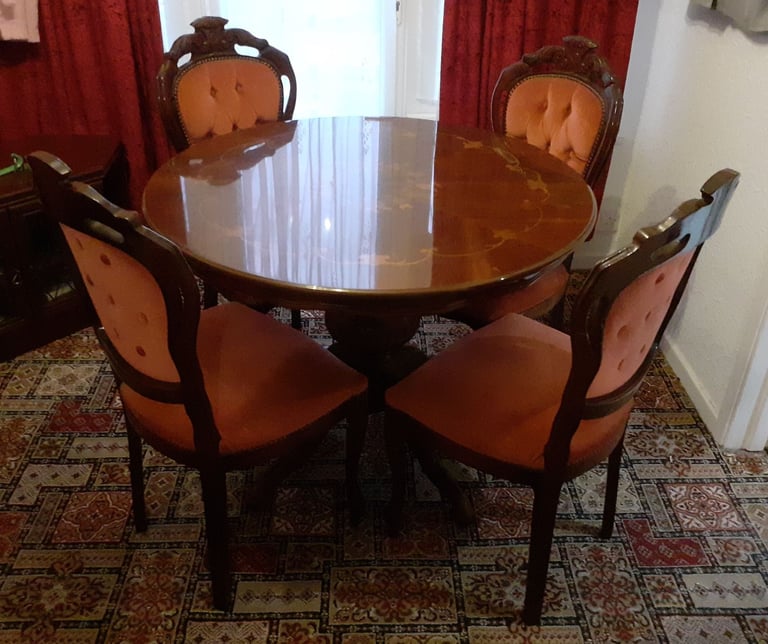 image for Italian model dining table & 4 chairs