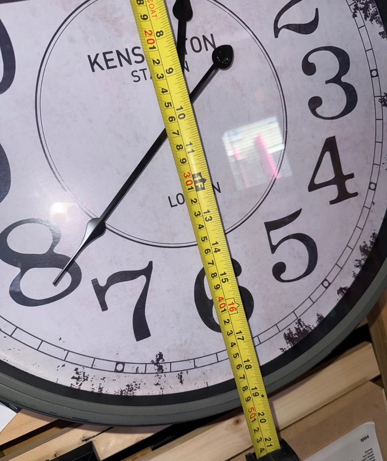 Large Grey Clock Kensington Station 