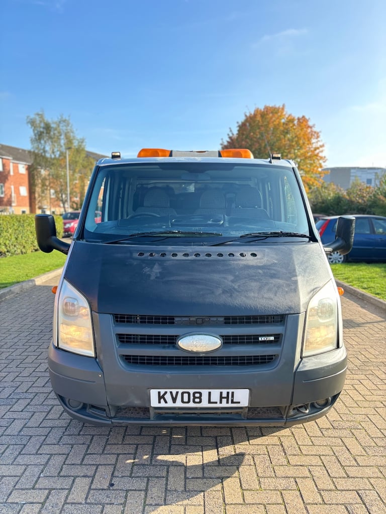 2008 Ford Transit T350 flatbed CrewCab! Twin axle! XLWB edition FSH! 