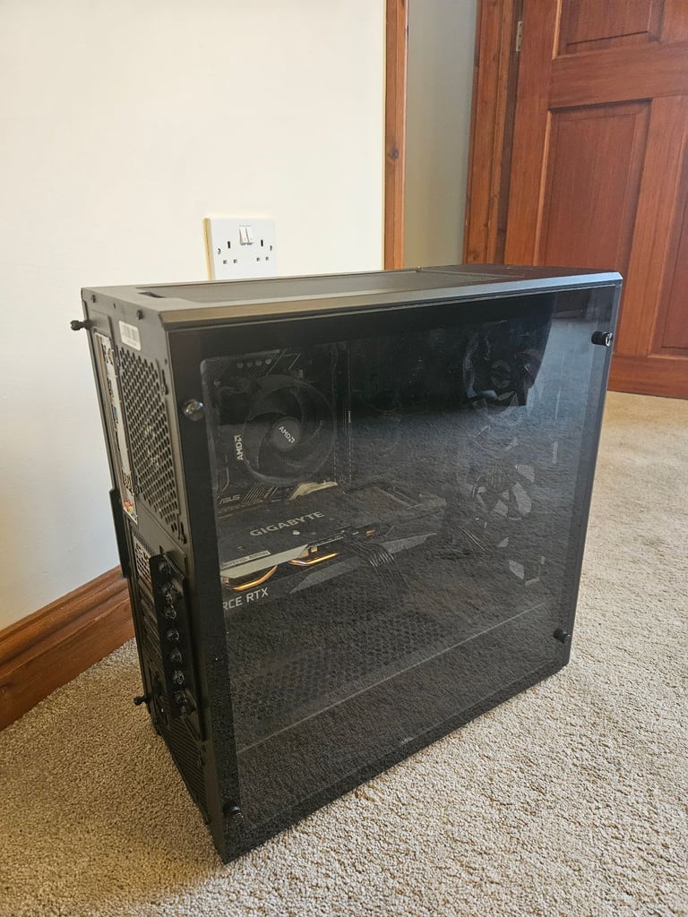Gaming PC Tower Black, AMD 16G RAM, GeForce RTX 3050 (Fortnite Hardware Ban)