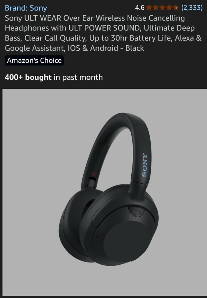 Sony ULT WEAR headphones 
