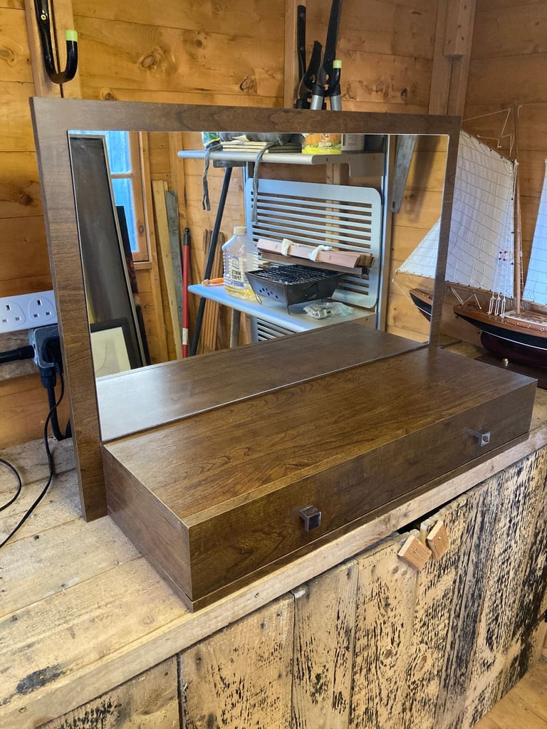 image for Mirror with Drawer/Shelf for Wall Mounting