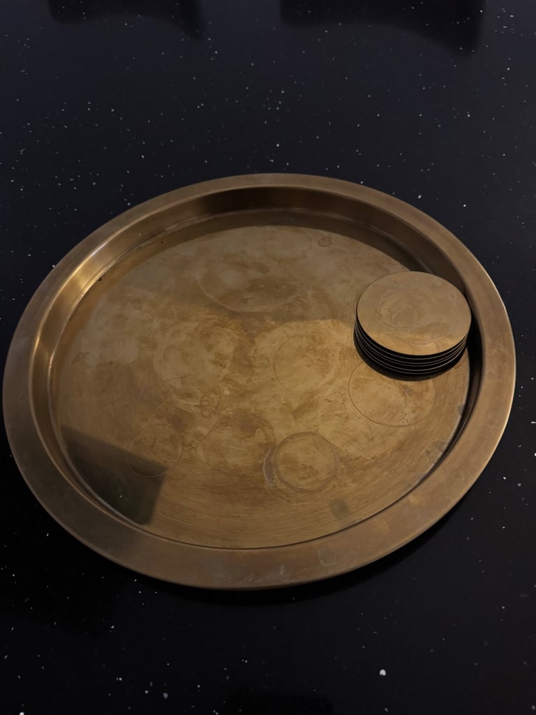 Tray with 6 coasters 