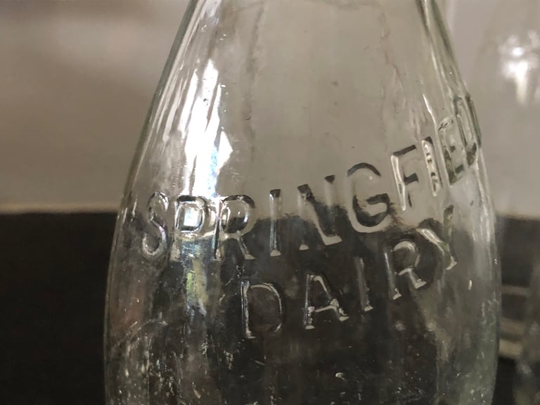 Old milk bottles