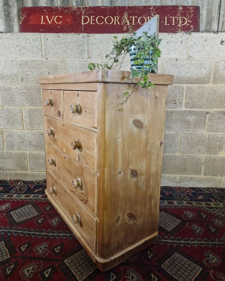 image for Mid to Late Victorian Pine Chest of Drawers