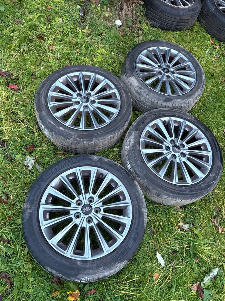 17” FORD MONDEO ALLOY WHEELS & TYRES 5x108 Galaxy S Focus Rims With Tyres