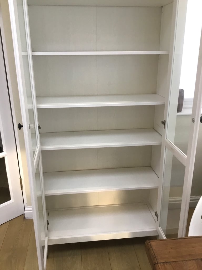 IKEA - white wood Display Cabinet. Excellent Condition 