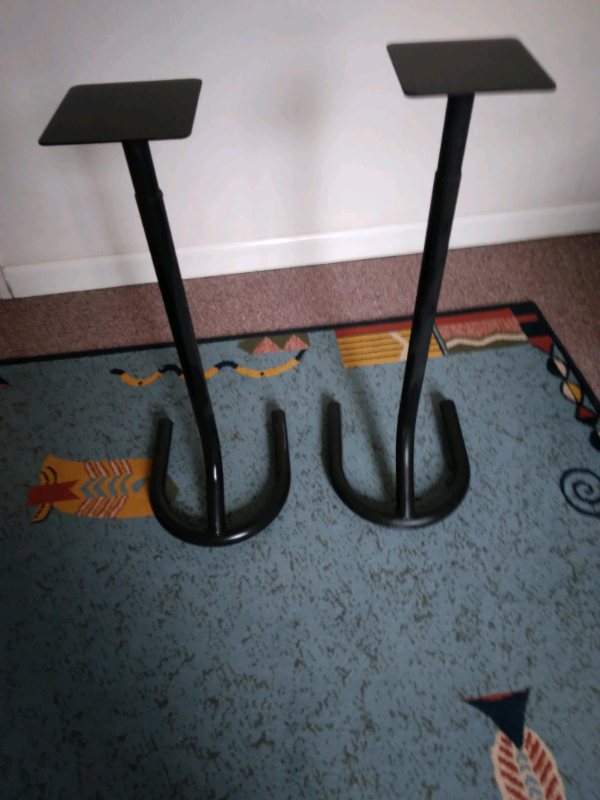 Adjustable height speaker stands pair 