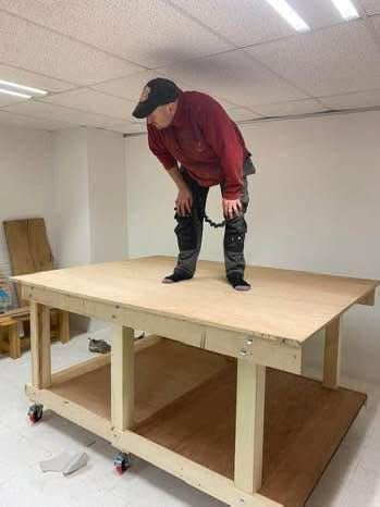 Bespoke Wooden Pattern Cutting Table