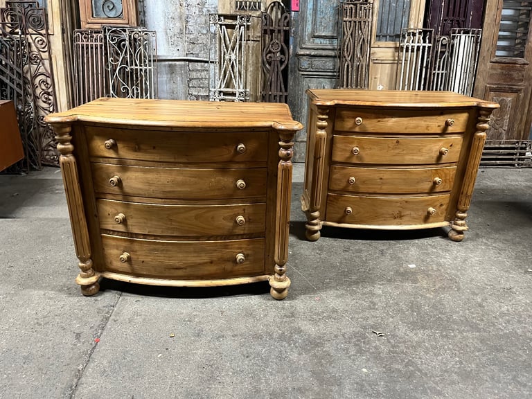 image for Pair of solid pine chest of drawers 