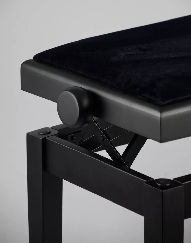 New Gewa Piano keyboard height adjustment Bench Deluxe Black Matte, DPD delivery 7gbp