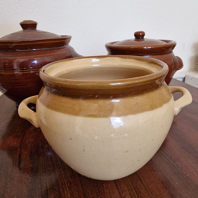 image for Three casserole pots or storage jars