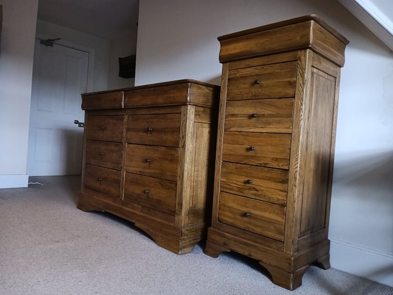 Bedroom furniture solid oak french style sleigh bed