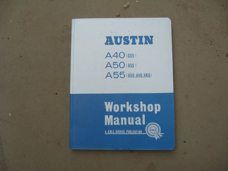 Hardback BMC workshop manual for A40, A50, A55
