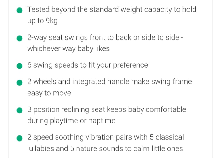 Joie swing chair