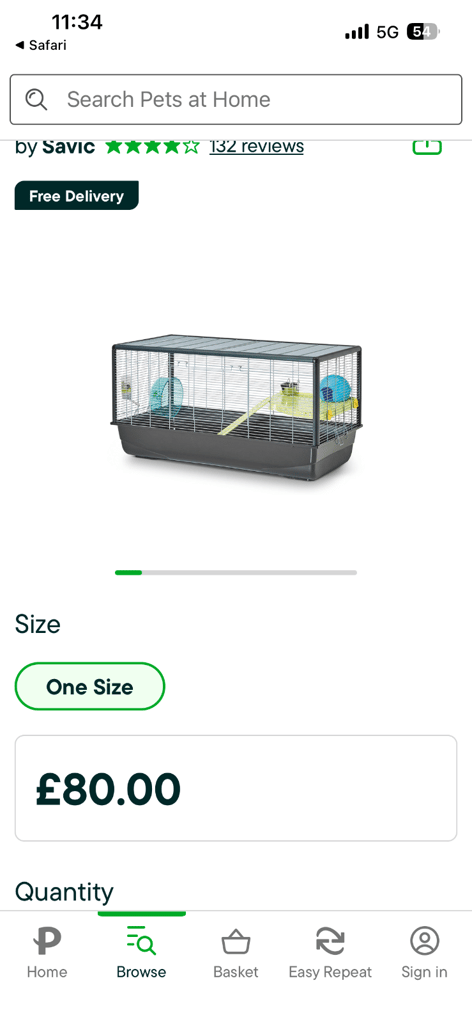 3 week old big savic 100cm no offer only cage was 80