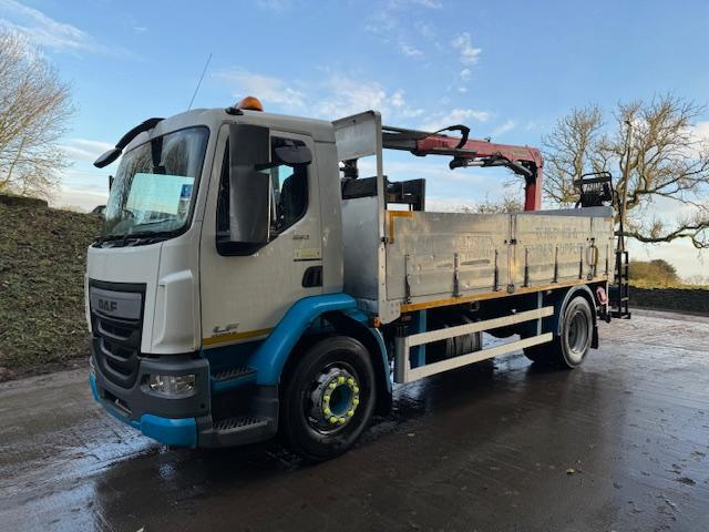 2014 14 DAF LF 250 Euro 6 18ft6 drop side Palfinger PK11001 crane & block grab 
