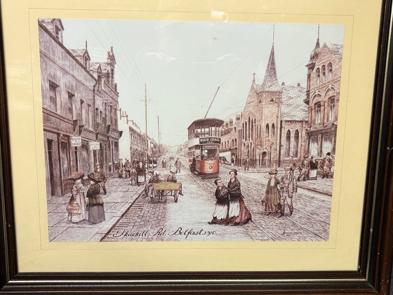 image for Shankill Road, Belfast 1910 Framed Print - Donaldson