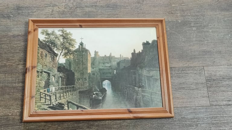 The Glory Hole in Lincoln 1860 - Rare Painting Print Framed - Edmund John Niemann