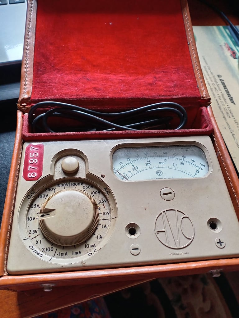 Vintage Multiminor Mk 5 Multimeter in Original Case - Bakelite - with just the black lead
