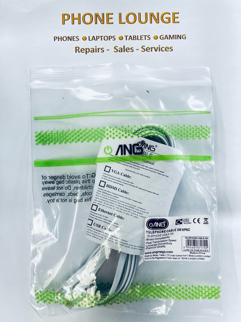 RJ11 to RJ11 Telephone Cable 3m