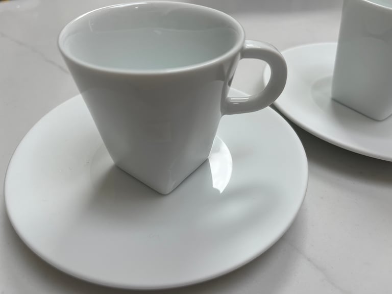 Nespresso LUME Collection Espresso Cup and Saucer Set of 2 NEW