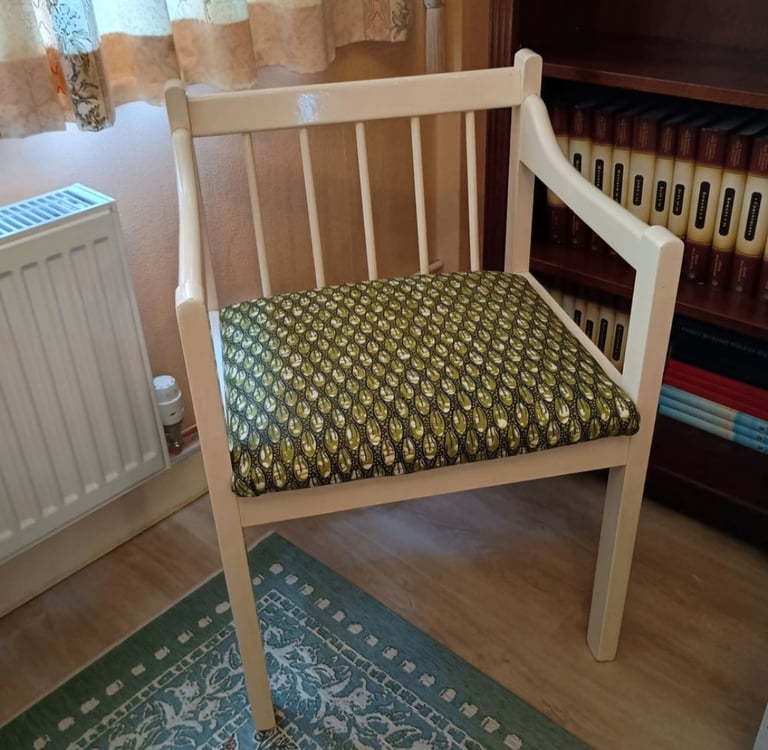 image for Statement chair vintage antique solid wood with weight 