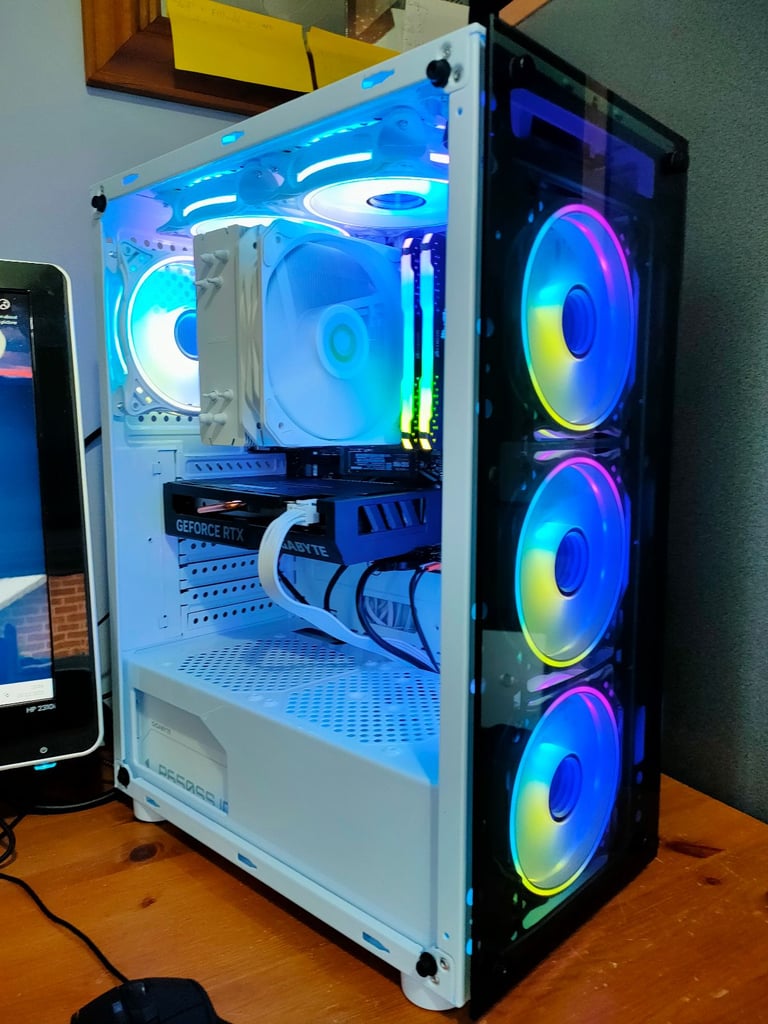 image for Gaming PC with Warranty Ryzen 7 2700X, Nvidia RTX 4060, 16gb DDR4, 500gb NVMe